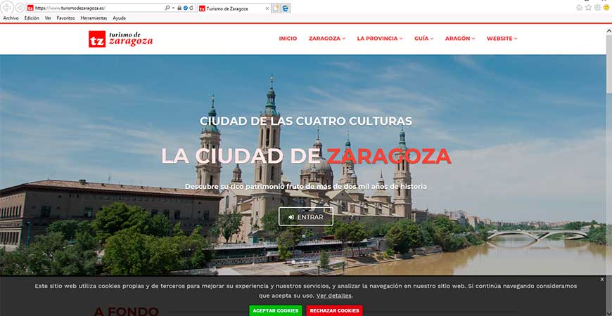 Renovada la Web de turismodezaragoza.es